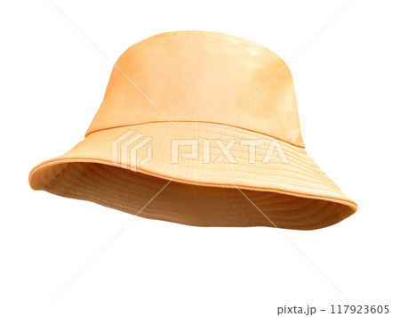brown bucket hat isolated on white background brown bucket hat isolated on white background 117923605