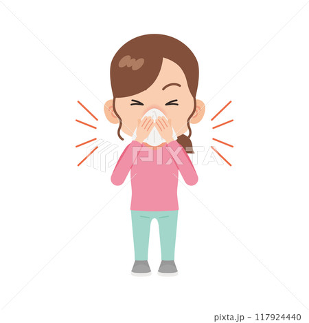 鼻をかむ人 117924440