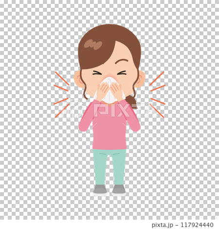 鼻をかむ人 117924440