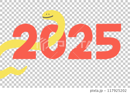 2025 New Year's illustration of a snake passing through the numbers New Year's card material Year of the snake 2025 New Year's illustration of a snake passing through the numbers New Year's card material Year of the snake 117925202