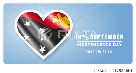 Papua New Guinea happy independence day greeting card, banner vector illustration 117925661