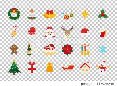 可愛的聖誕節插畫素材 可愛的聖誕節插畫素材 117926246