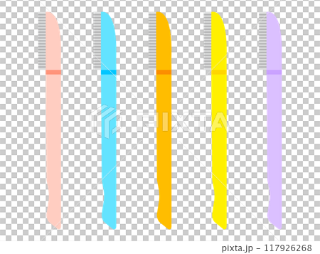 女性用フェイス用カミソリのイラスト素材セット2 女性用フェイス用カミソリのイラスト素材セット2 117926268