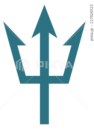 Naval trident symbol. Nautical sign. Neptune icon 117926523