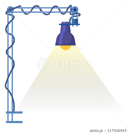 Desk lamp. Office electric light color icon Desk lamp. Office electric light color icon 117926843