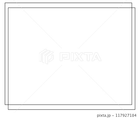 白にシンプルな黒枠 117927184