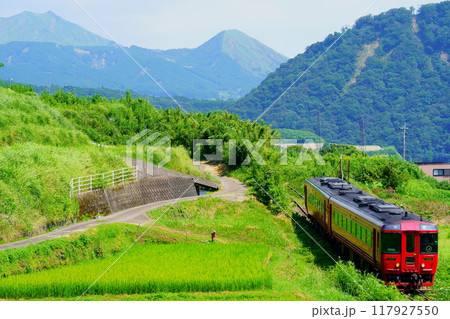 豊肥本線を駆け抜ける特急あそ号 117927550