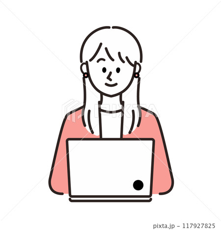 PCを使用するスーツを着ている女性 117927825