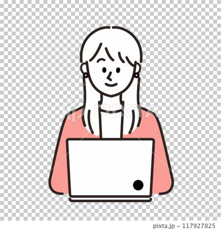 PCを使用するスーツを着ている女性 117927825