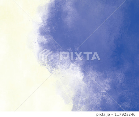 水彩で描いたバイカラーのアブストラクト背景 117928246