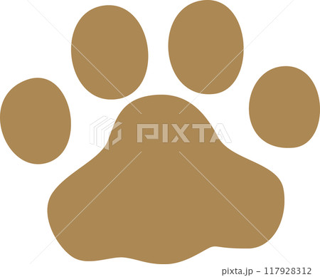 茶色の動物の足跡 117928312