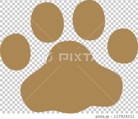 茶色の動物の足跡 117928312