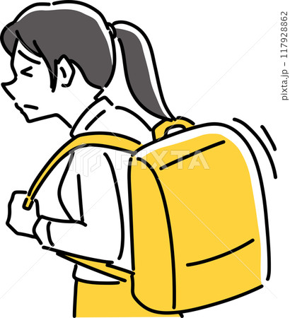 重い鞄に苦しむ棒人間 117928862