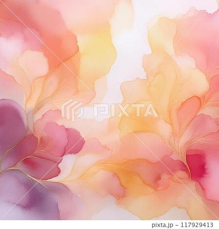 幻想的なカラフルな水彩テクスチャ背景 117929413