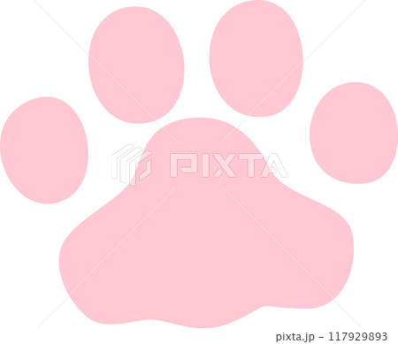 淡いピンクの犬の足跡 淡いピンクの犬の足跡 117929893
