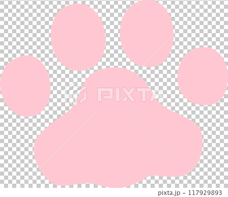 淡いピンクの犬の足跡 淡いピンクの犬の足跡 117929893