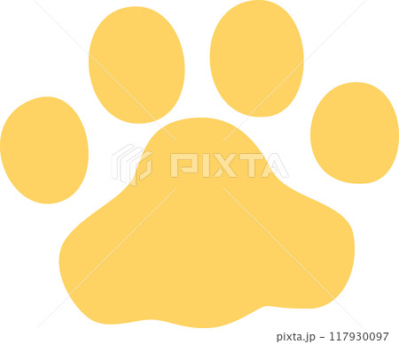 バターイエローの動物の足跡 バターイエローの動物の足跡 117930097