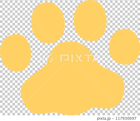 バターイエローの動物の足跡 バターイエローの動物の足跡 117930097