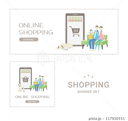オンラインショッピング　バナーセット 117930551