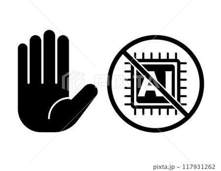 AIの使用禁止 アイコン AIの使用禁止 アイコン 117931262
