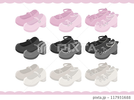 ロリータ風シューズセット ロリータ風シューズセット 117931688