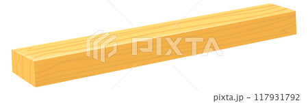 Wooden board cartoon icon. Carpentry lumber material 117931792