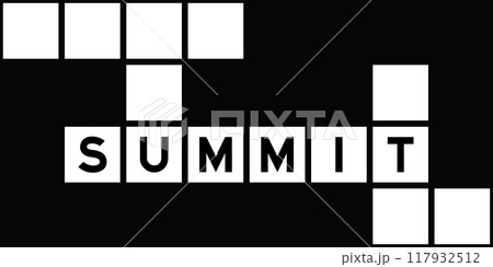 Alphabet letter in word summit on crossword puzzle background Alphabet letter in word summit on crossword puzzle background 117932512