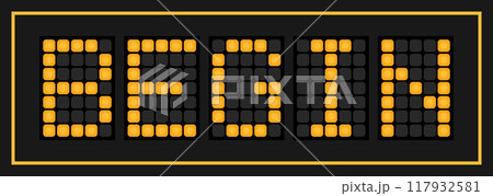 Orange color led banner in word begin on black background Orange color led banner in word begin on black background 117932581