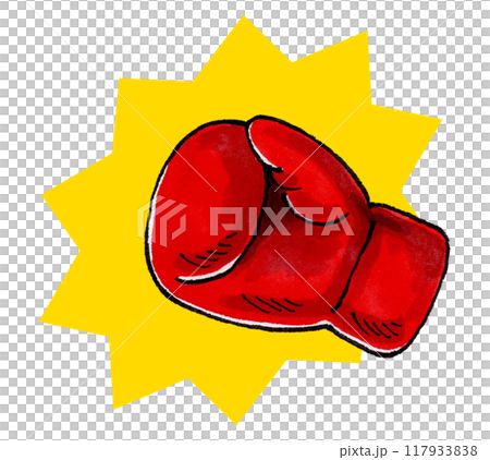 Boxing gloves and impact Boxing gloves and impact 117933838