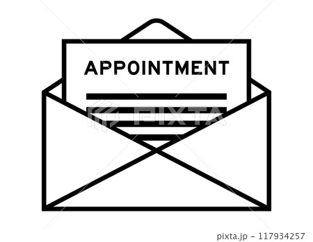 Envelope and letter sign with word appointment as the headline 117934257