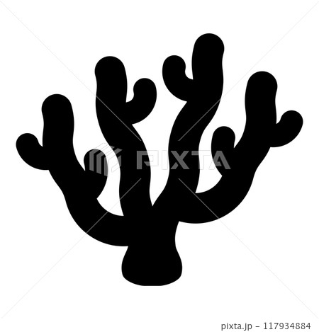 Coral icon black color vector illustration image flat style 117934884