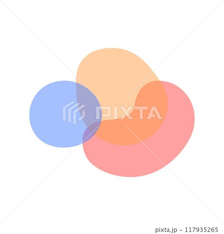 Abstract liquid shapes illustration isolated simple in different colors. 117935265