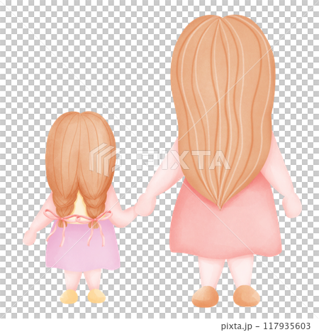 mother with daughter 117935603