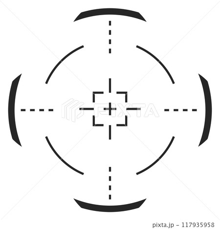 Sniper gun digital aim. Round game element 117935958