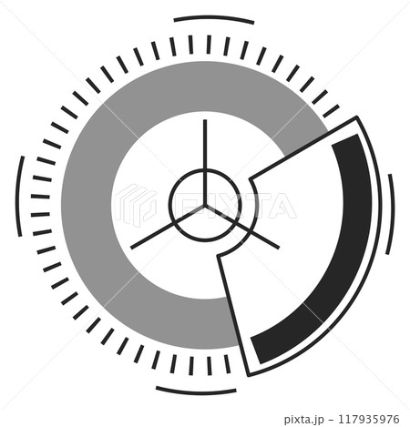 Round focus interface. Digital aim. Tech crosshair 117935976