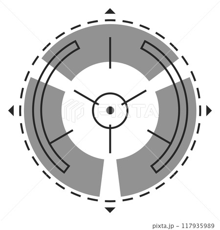 Digital aim round pointer mark black icon Digital aim round pointer mark black icon 117935989