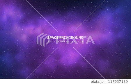 Sky galaxy cloud nebula stars dark night universe milky way cosmos vector 117937189