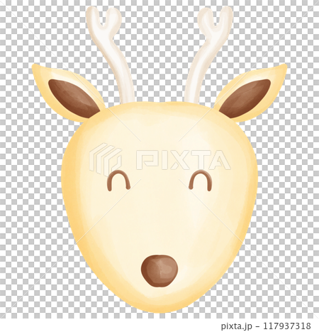 a cute cow with a face 117937318
