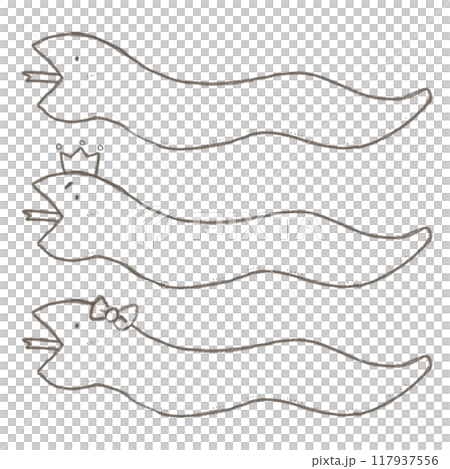 Loose line drawing of three snakes Loose line drawing of three snakes 117937556
