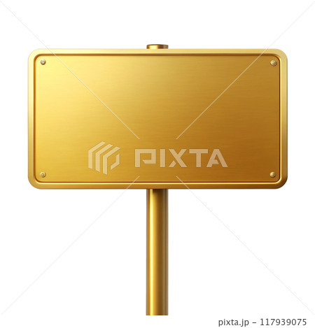 Golden blank signのイラスト素材 [117939075] - PIXTA