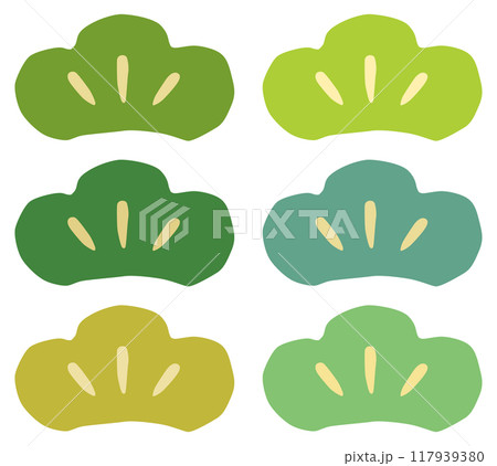 シンプルな松の葉のイラスト ベクター素材 シンプルな松の葉のイラスト ベクター素材 117939380