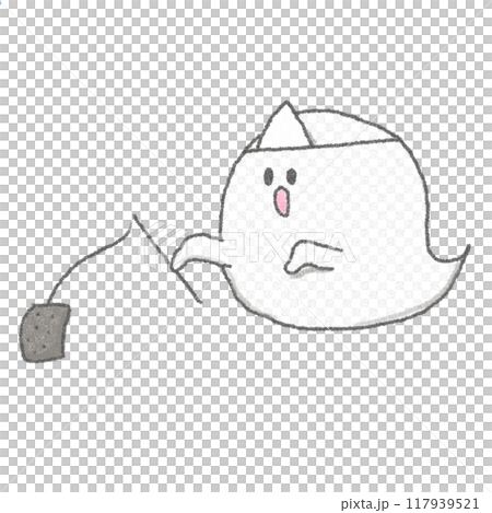 夏のイラスト(おばけ) 117939521