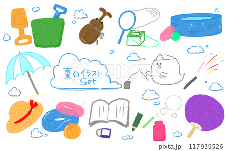 夏のイラストセット 夏のイラストセット 117939526