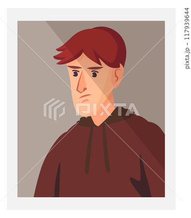 Male photo color icon. Suspect portrait picture 117939644