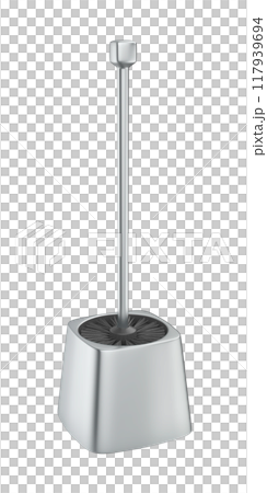 Silver toilet brush with holder Silver toilet brush with holder 117939694