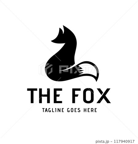 The minimalist and modern fox silhouette design can be used for technology companies, fashion brands, or creative services. 117940917