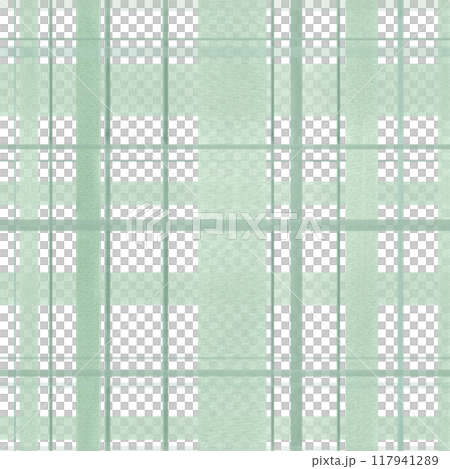 Pastel green gingham ornate seamless checkered pattern. Abstract laid tartan texture watercolor illustration. Brush stroke striped. For interior design, elegant textiles, stylish decor Pastel green gingham ornate seamless checkered pattern. Abstract laid tartan texture watercolor illustration. Brush stroke striped. For interior design, elegant textiles, stylish decor 117941289