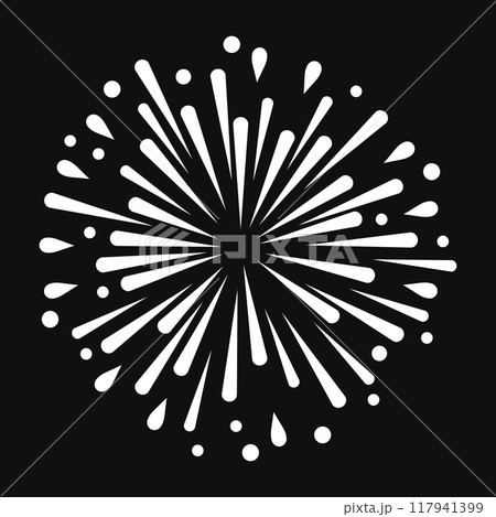Fireworks Sparks on Black Background. Vector Fireworks Sparks on Black Background. Vector 117941399