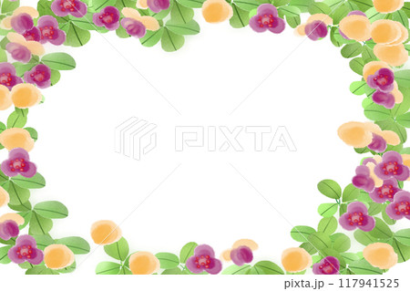 木通（アケビ）の花のカード1 117941525