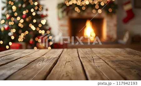 Cozy Christmas Fireplace 117942193